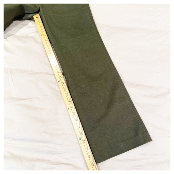Massimo Dutti Olive Green Straight Leg Pants Size 4 - Picture 10 of 10